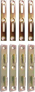 METAL MAGERY Bed Rail Fasteners 4" Set of 4 Bed Rail Brackets Heavy Duty Bed Frame Rail Hardware
