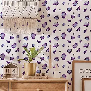 180 Pcs Purple Leopard Print Wall Stickers Animal Spot Wall Decals