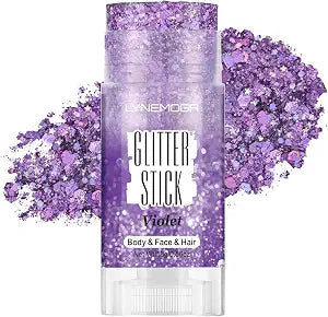 Face Body Glitter Stick, Hair Glitter Gel #Violet