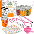 Canning Supplies Starter Kit with Stainless Steel Canning Rack and Accessories Tools, Includes Canning Jar lifter Tongs, Funnels,Lid lifter for Canning Pot, Water Bath& Pressure Canner