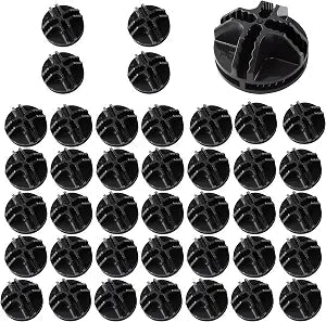 40PCS Cube Connectors Plastic Storage Wire Cube Connectors ABS Connectors Organizer for Modular Closet Storage Organizer, Wire Shelving, Wardrobe, Shoe Rack Clips, Pet Carrier, Black