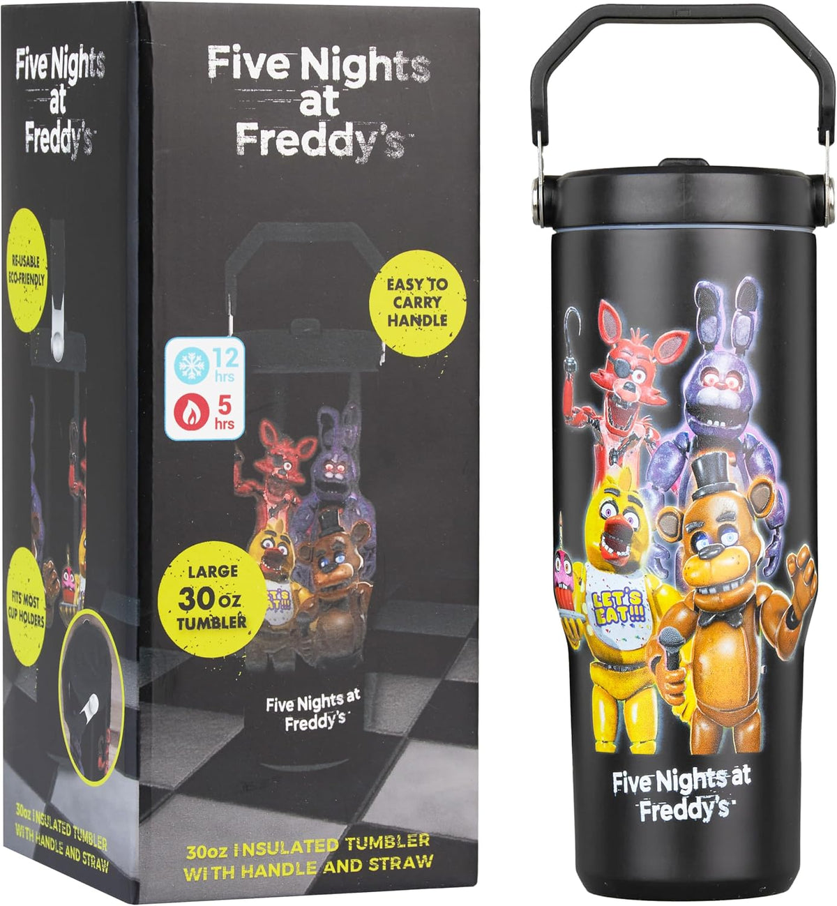 Get Trend Five Nights at Freddy's Mens 30oz Insulated Tumbler with Handle