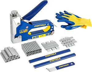 Heavy Duty Manual Staple Gun for Upholstery and Wood, 4-in-1