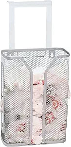 Deco Brothers Over The Cabinet Door Grocery Bag Holder, Silver
