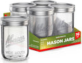 SEWANTA Wide Mouth Mason Jars 16 oz [5 Pack] With Mason Jar Lids and Bands, Mason Jars 16 oz - For Canning, Fermenting, Pickling - Jar DÃ©cor - Microwave/Dishwasher Safe.