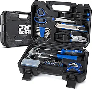 Prostormer 93-Piece Tool Kit, Small Starter Tool Set, Blue