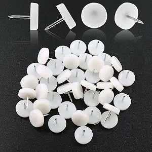 40 PCS 18mm Nylon Nail-in Glides, Chair Leg Floor Protectors