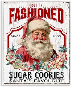 Christmas Rustic Floral Cookies, 11 x 14 Inch Framed Gicle Print