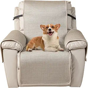 OTOB Cooling Recliner Chair Covers Ice Silk Fabric, Champagne, 22inch