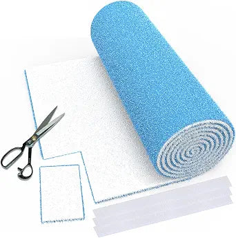 Air Vent Filters, 20" x 140" Cut to Fit Filter Material (80+ Filter), MERV 8 HVAC Furnace Vent Filters for Home, Floor, Ceiling, Grilles - Includes 48PCS Adhesive Hook Tape