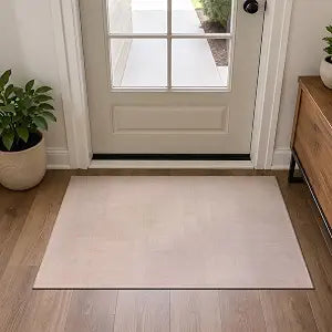 Rugshop Linear Block Machine Washable Non-Slip Area Rug, 2'x4' Cream