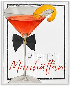 Perfect Manhattan Cocktail Bar, 11 x 14 Inch Framed Gicle Print