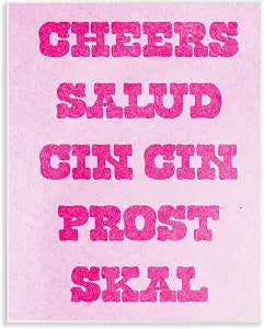 Cheers in Various Languages, 11 x 14 Inch Mounted Print on Wall Plaque