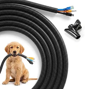 Yecaye 25ft - 1/2 inch Wire Loom Tubing, Split Cable Sleeves Black
