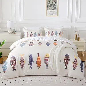 Cartoon Carp Fish Duvet Cover Twin Bedding