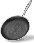 Non Stick Frying Pans, 8 Inch Hybrid Frying Pans Nonstick, Dishwasher & Oven Safe, Induction Compatible, With Stay-Cool Handle, PFOA Free Kitchen Cookware