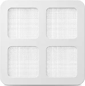 50 PCS Disposable Drain Hair Catcher Stickers, 3.94 Inch Square Drain Cover Stickers with Strong Waterproof Adhesive, Hair and Lint Catcher for Shower, Sink, Bathtub, Bathroom and Kitchen Floor Drains