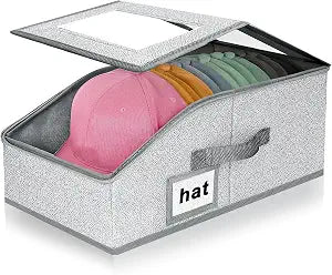 Hat Organizer for Baseball Caps Hat Storage with Clear Window