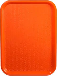 Winco Fast Food Tray, 10 by 14-Inch, Orange,Medium