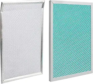 2-Pack MERV-8 Washable Air Filter Kit 10-3/4 X 8-3/4 Inch Compatible with Broan Nutone AI Series Ventilators B110H65RS B110H65RT Replace#: SV66133