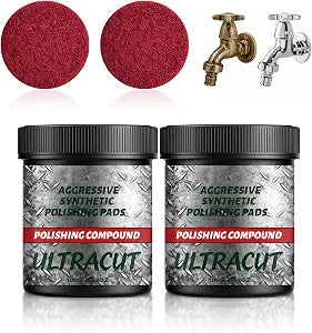 All-in-One Surface Restoration Polish with Pad, Furniture Surface Polishing Paste, Scratch Remover for Wood Leather Marble2Pcs