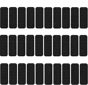 FINGUOLA 30 Pack Ceiling Fan Filters for Blades, Activated Coconut Carbon Fan Filter for Ceiling Fan, Easy-Stick Universal Air Filter for Common Household Contaminants