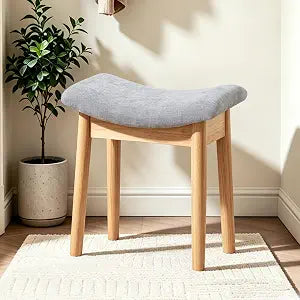 Royal Windsor Vanity Stool, 18" H Makeup Chair,Small Ottoman Stool