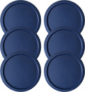 Replacement Lid for Pyrex 6" Storage Plastic Cover 4 Cup Bowl Dish 7201-PC Blue (6-Pack)