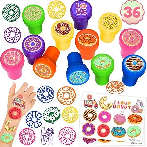 36 PCS Donut Party Favors for Kids, Goodie Bag Fillers