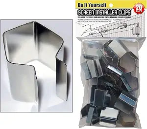 Screen Installer Clips  20 Pack for Rescreening Patio, Lanai, Door, Window, or Garage Screens- Screen Retainer Clips Help DIY Install (20 Pieces)