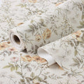 Boho Floral Leaf Shelf Drawer Liner for Cabinets Non-Adhesive
