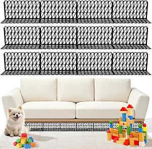 12 Pack Under Couch Blocker for Bed with 30 Ties