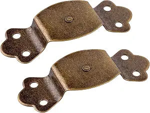 Antique Brass Trunk Handle Loop with Nail | Pack of 2 | Hardware for Slotted Trunk Handle | UA-17-HLAB