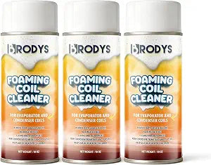 BRODYS Foaming AC Coil Cleaner, No Rinse Formula 18oz, 3 Pack, Cleans