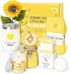 Birthday Gifts for Women, Unique Relaxing Spa Baskets for Self Care, Get Well Soon, Christmas Presents for Best Friends, Bestie, Sister, Mom, Her, Female