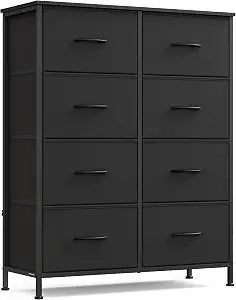 SONGMICS Dresser for Bedroom, Tall Dresser with 8 Fabric Drawers