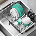 Urackify Expandable in-Sink or Over-Sink Dish Drying Rack, 14.5"-18", Black