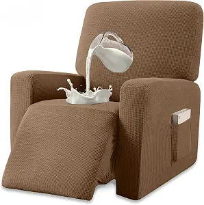 Granbest Premium Water Repellent Sofa Cover High Stretch Couch Slipcover Super Soft Fabric Couch Cover (Camel, Recliner)