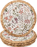 Heat Resistant Table Mats for Kitchen, Trivets, Pink Floral