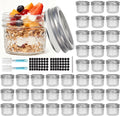 4 oz Mason Jars with Airtight Lids,Diamond appearance(40 PACK)