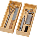 Bamboo Kitchen Drawer Organizer, Deep 2-Pack, 14" x 5" x 2.5"