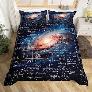 Feelyou Math Equation Duvet Cover Queen Size Boys Girls Teens