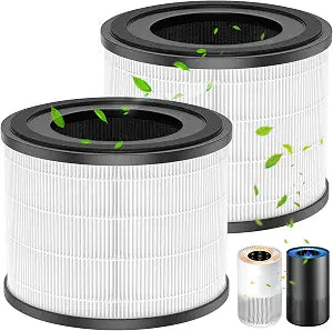 AP-S0610L Air Filter Replacement for MOOKA AP-S0610L Air Purifier, 3-IN-1 Hepa Filter, High-Efficiency Activated Carbon Replacement Filter - 2 Pack