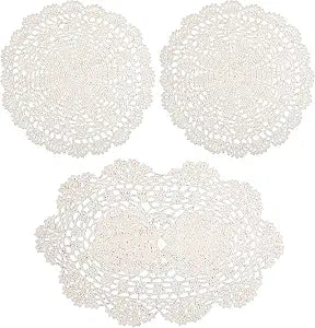 3 Pcs Crochet Doilies for Tables, French Crochet Lace Doilies