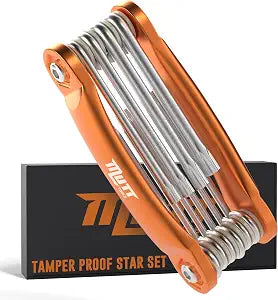 Mutt Tools Security Torx Set 10-Piece Tamper Proof Star Allen Wrench T6-T30