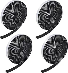 Zonon 4 Rolls Felt Strip Self Adhesive Roll 120 Inch,Black,0.5 Inch