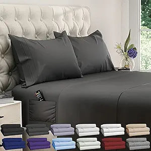 DREAMCARE Queen Sheet Set - Queen - Extra Deep - Gray