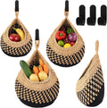 Honeydak 3 Hanging Baskets, Light Brown&black, Classic Teardrop