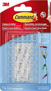 Command Decorative Hooks Transparent Strips 17026CLR, Colorless, Mini