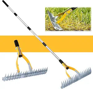 Thatch Rake, Dethatcher Rake for Grass to Cleaning Dead Grass